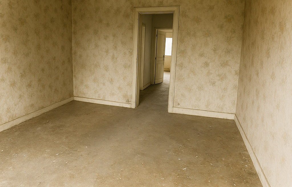 Na huis leegmaken - lege schone kamer